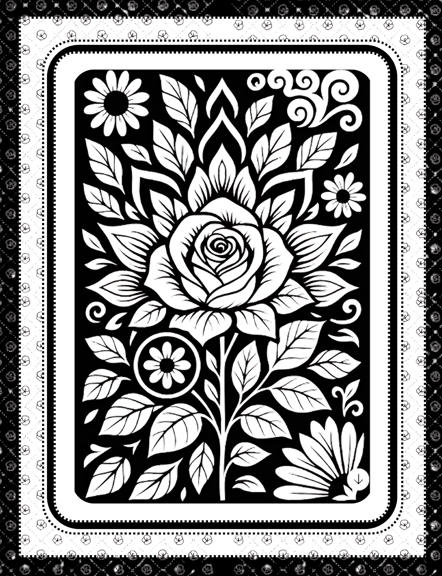 Ausmalbilder  mit  Nachtblumen